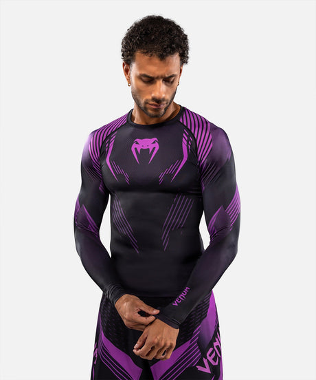 Venum Rashguard No-Gi 6.0 Lange Ärmel - Schwarz/Lila