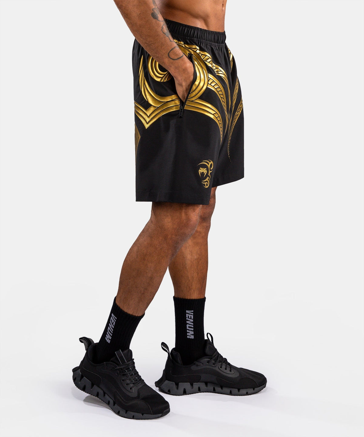Venum x Mike Tyson Trainingsshorts Tiger - Schwarz/Gold