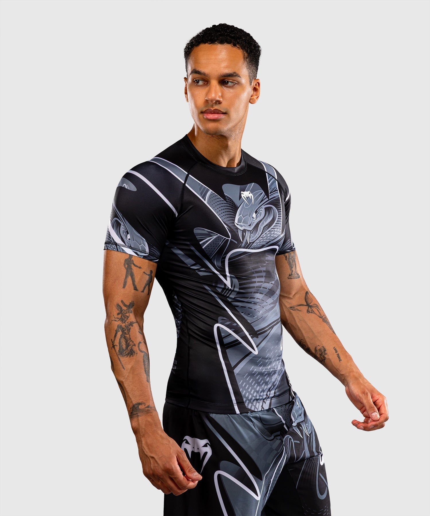 Venum Rashguard Crimson Viper 2.0 Kurzarm - Schwarz/Grau