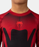 Venum Rashguard Attack Kurzarm Kinder - Schwarz/Rot