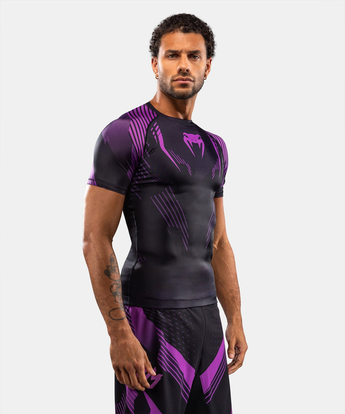 Venum Rashguard No-Gi 6.0 Kurzarm - Schwarz/Lila