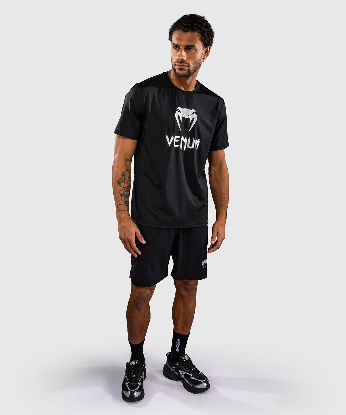 Venum T-Shirt Classic Dry Tech – Schwarz/Silber