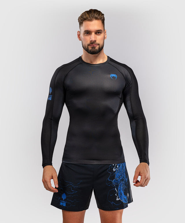 Venum Rashguard Thunder Dragon Lange Ärmel - Schwarz/Königsblau