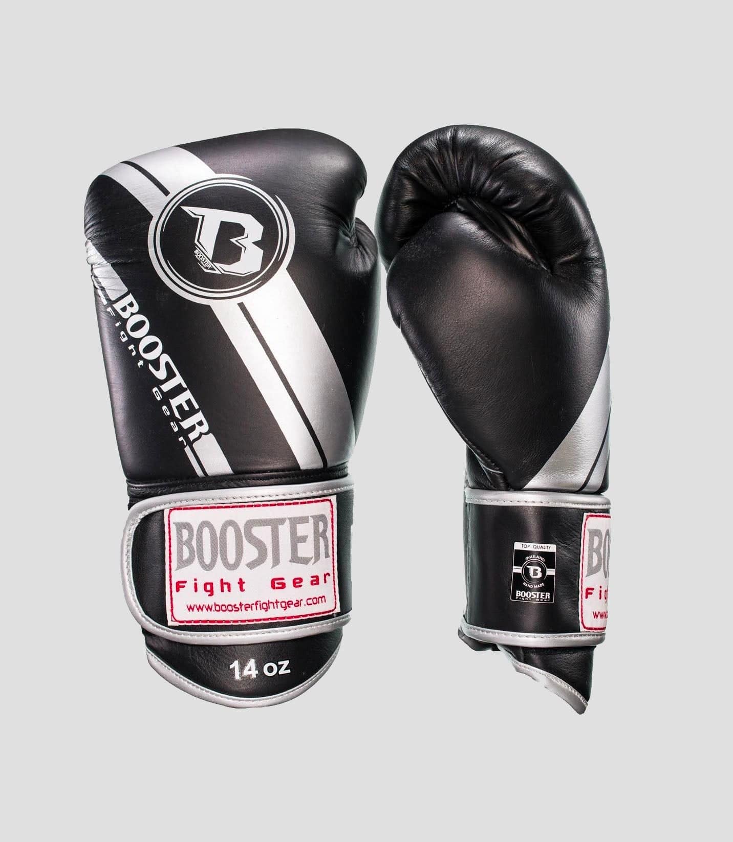 Booster Boxhandschuhe V3 - Schwarz/Silber - The Fight Company Deutschland