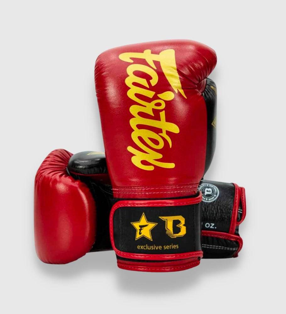 Fairtex Boxhandschuhe FXB V2 - Rot/Schwarz/Gold - The Fight Company Deutschland