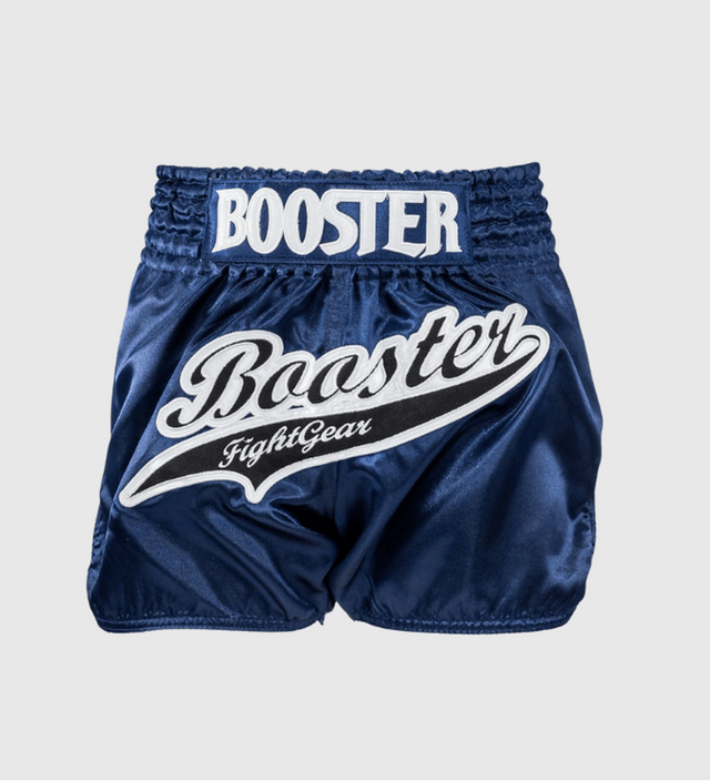 Booster Muay Thai Shorts Slugger - Navy Blau/Weiss - The Fight Company Deutschland