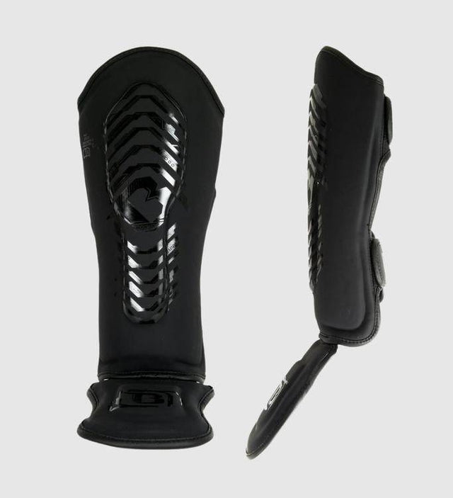 Booster Schienbeinschoner Elite V2 Kids - Schwarz/Schwarz - The Fight Company Deutschland