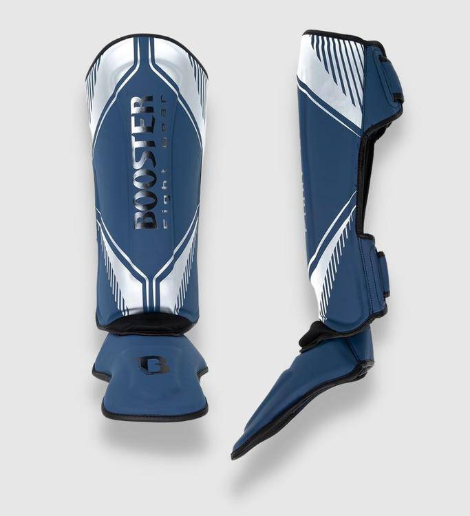 Booster Schienbeinschoner Bangkok - Blau/Silber - The Fight Company Deutschland