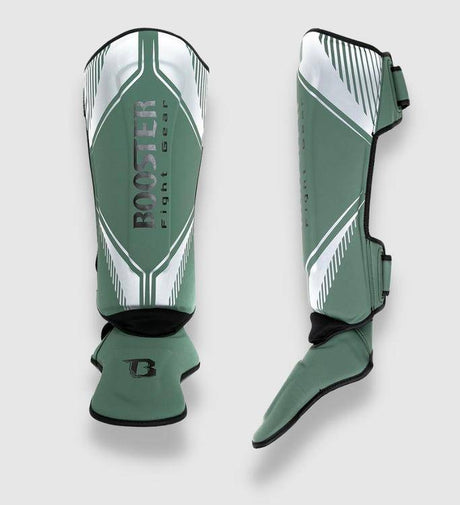 Booster Schienbeinschoner Bangkok - Grün/Silber - The Fight Company Deutschland