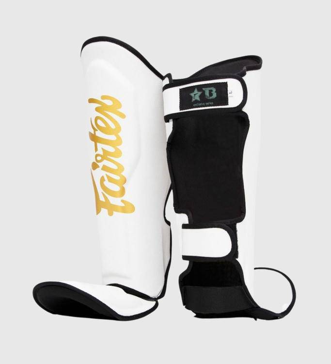 Fairtex Schienbeinschoner FXB - Weiss/Gold - The Fight Company Deutschland