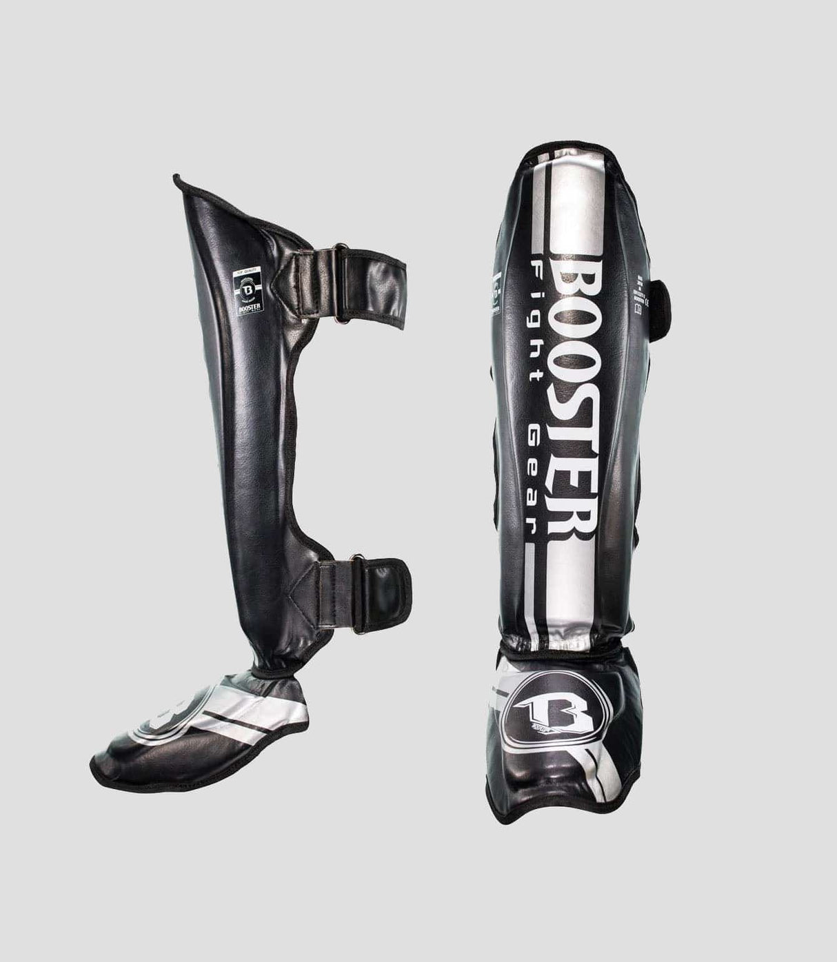 Booster Schienbeinschoner V3 - Schwarz/Silber - The Fight Company Deutschland