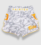 Fairtex X Booster Kickboks Broekje - Wit/Goud - The Fight Company Deutschland