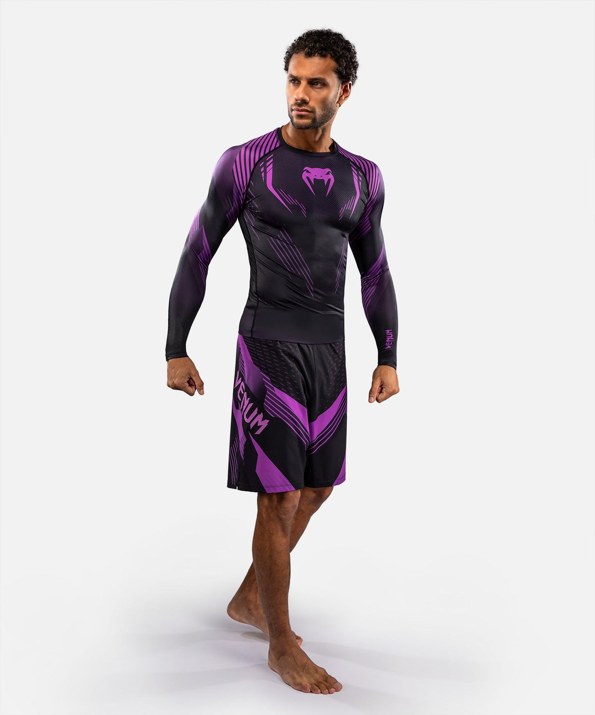 Venum Rashguard No-Gi 6.0 Lange Ärmel - Schwarz/Lila
