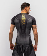 Venum Rashguard Galactic 3.0 Kurzarm – Schwarz/Gold
