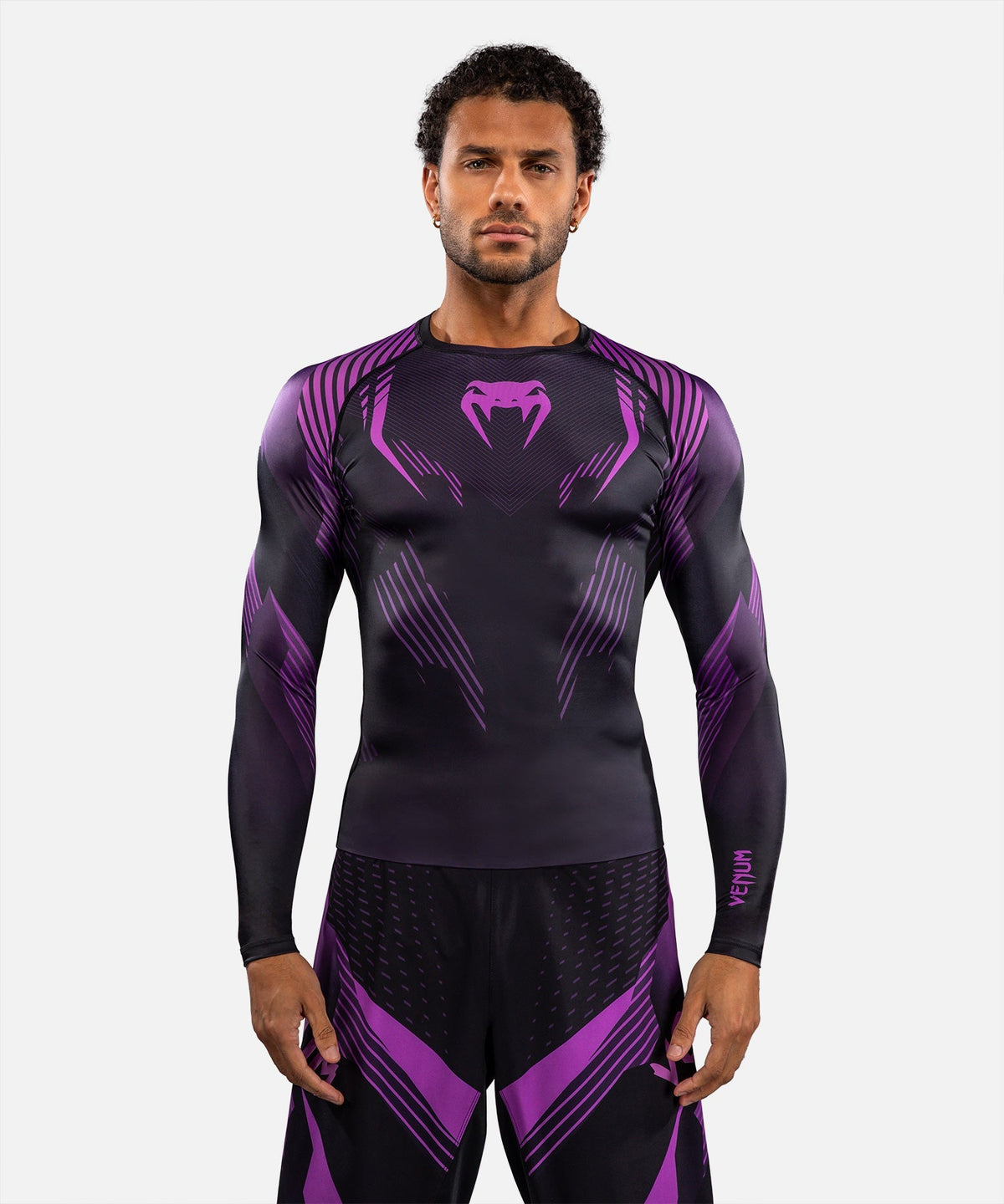 Venum Rashguard No-Gi 6.0 Lange Ärmel - Schwarz/Lila