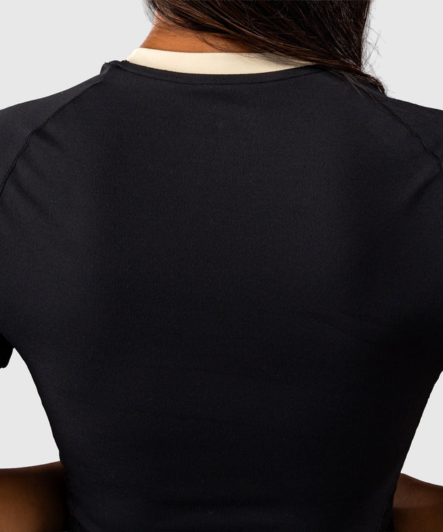 Venum Rashguard Viper Kurzarm Damen - Schwarz