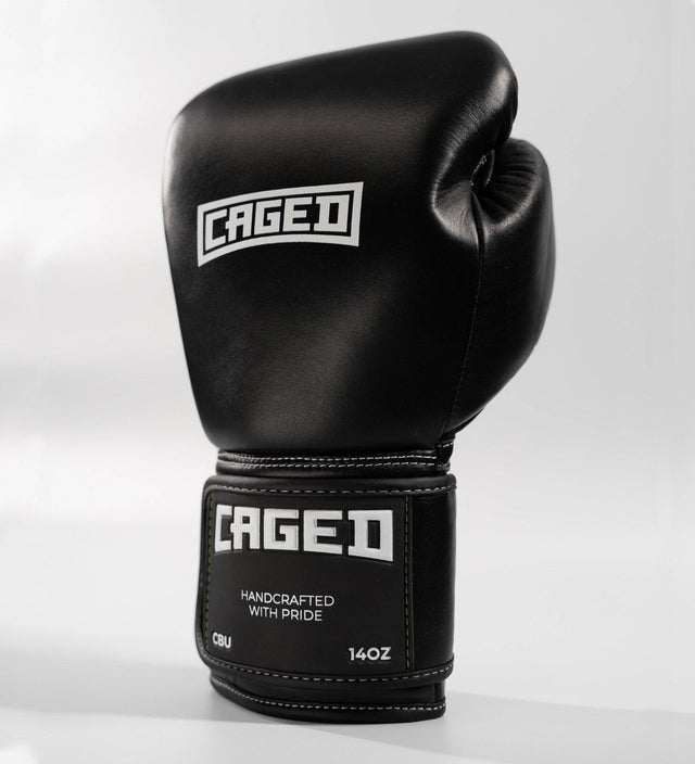Caged Boxhandschuhe 'X' Series - Schwarz/Weiss - The Fight Company Deutschland
