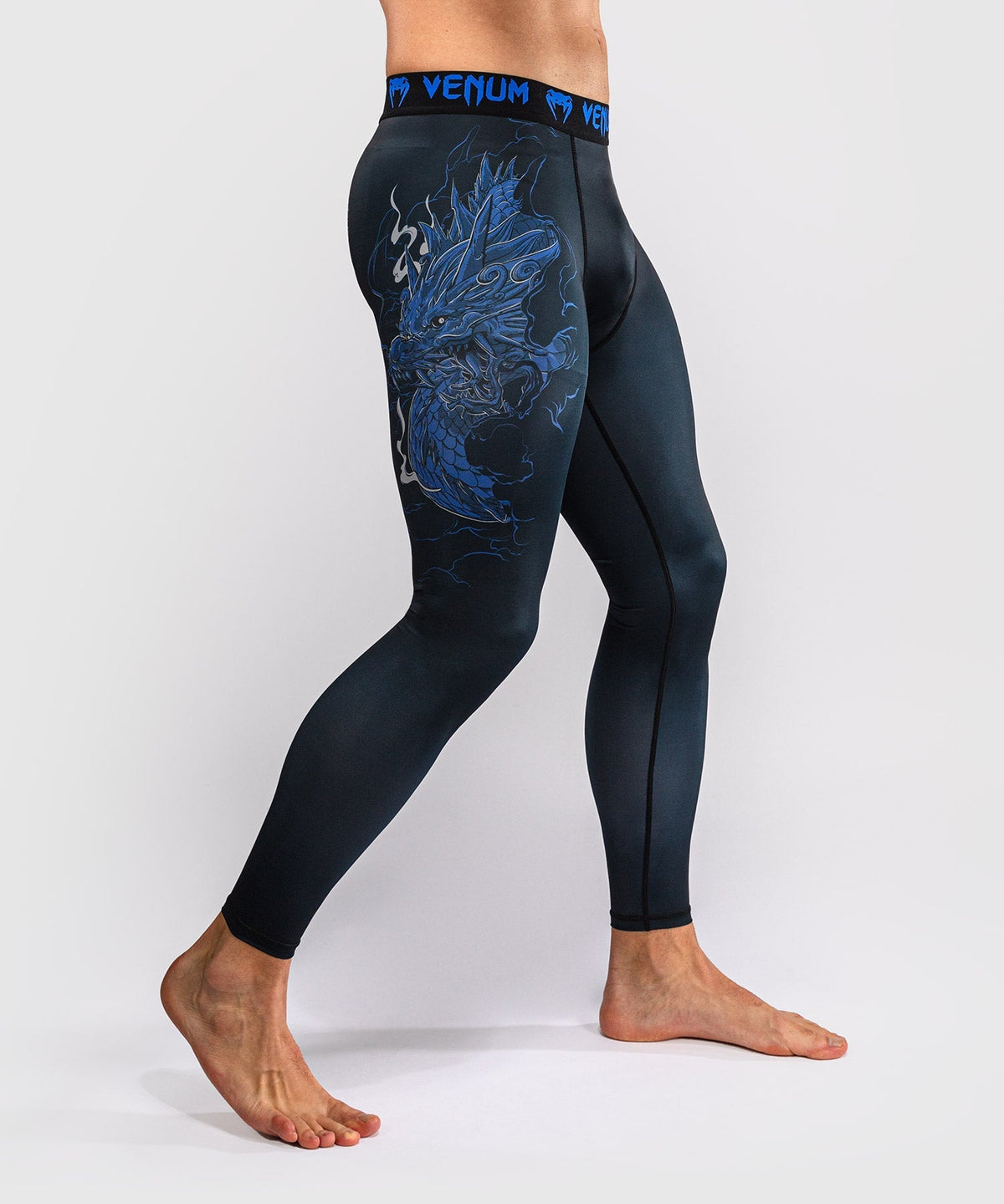 Venum Kompressionshose Thunder Dragon - Schwarz/Königsblau