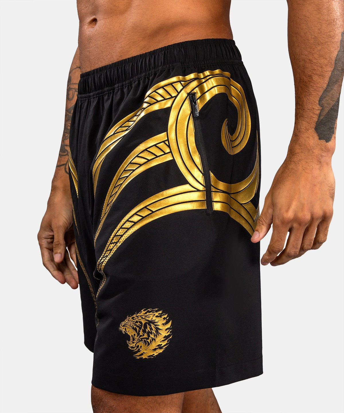 Venum x Mike Tyson Trainingsshorts Tiger - Schwarz/Gold
