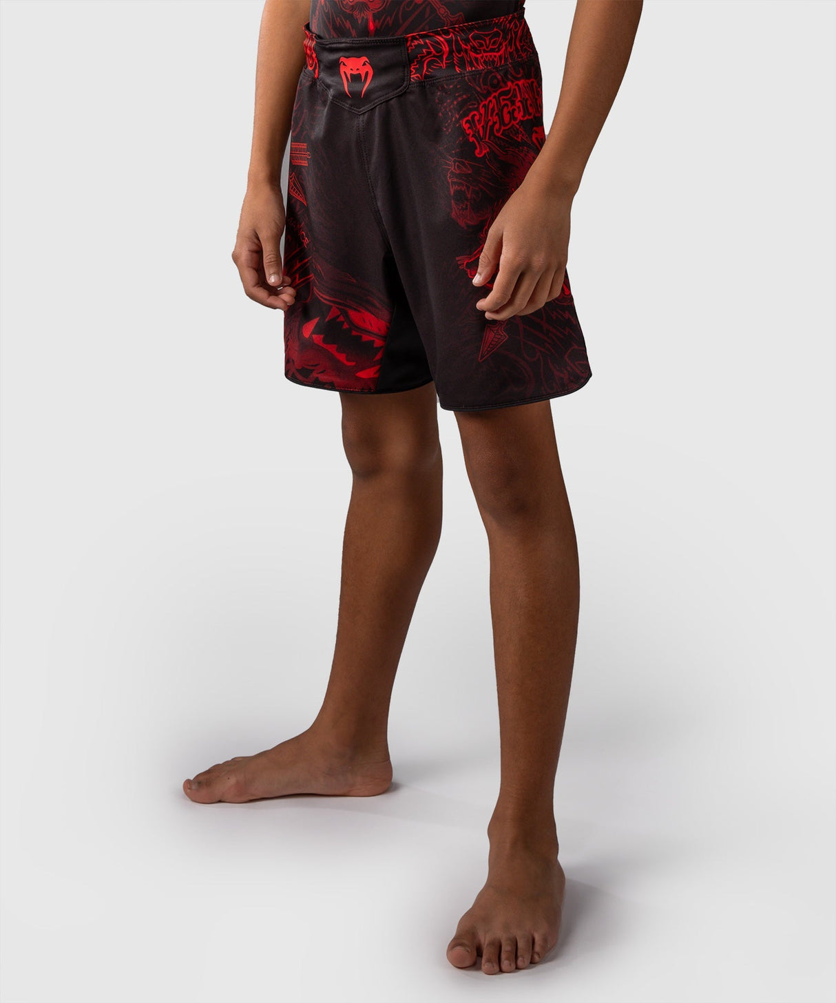 Venum MMA Shorts Wolf Atak Kinder - Schwarz/Rot