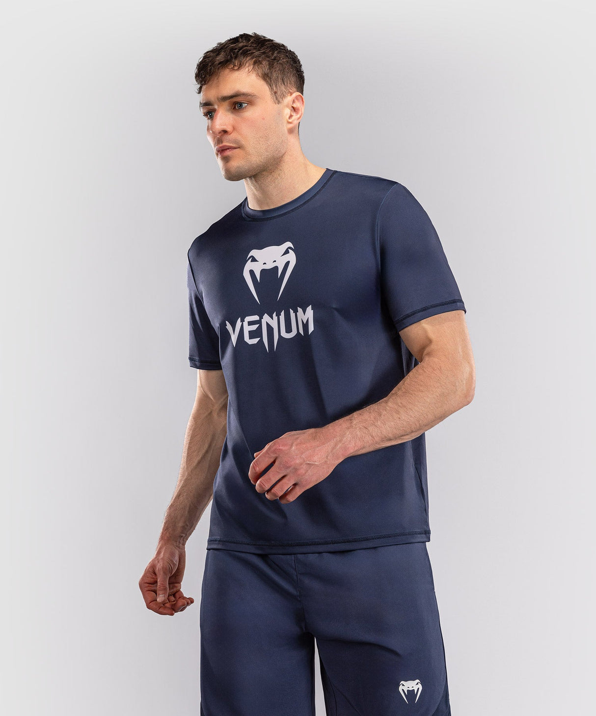 Venum T-Shirt Classic Dry Tech – Marineblau/Weiß