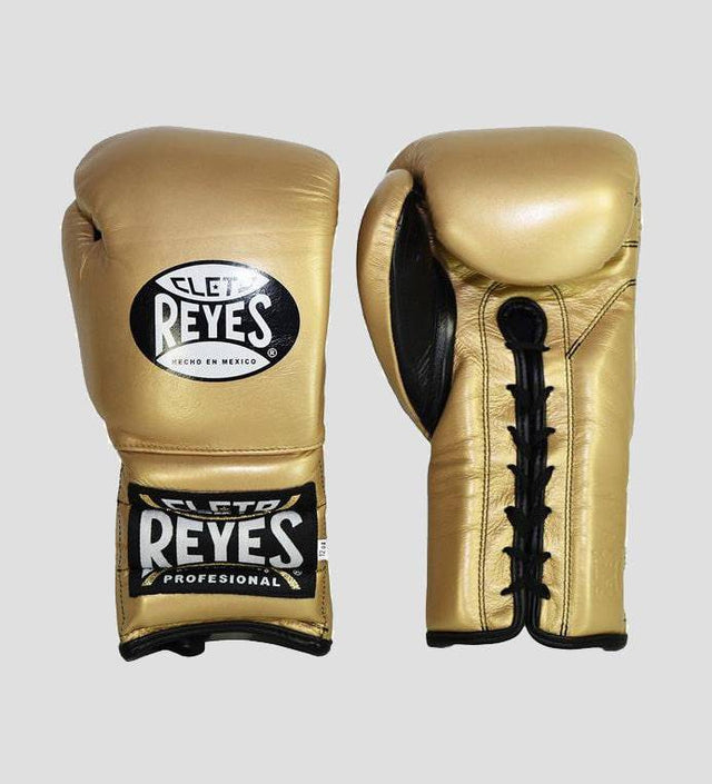 Cleto Reyes Boxhandschuhe Schnürung - Gold - The Fight Company Deutschland