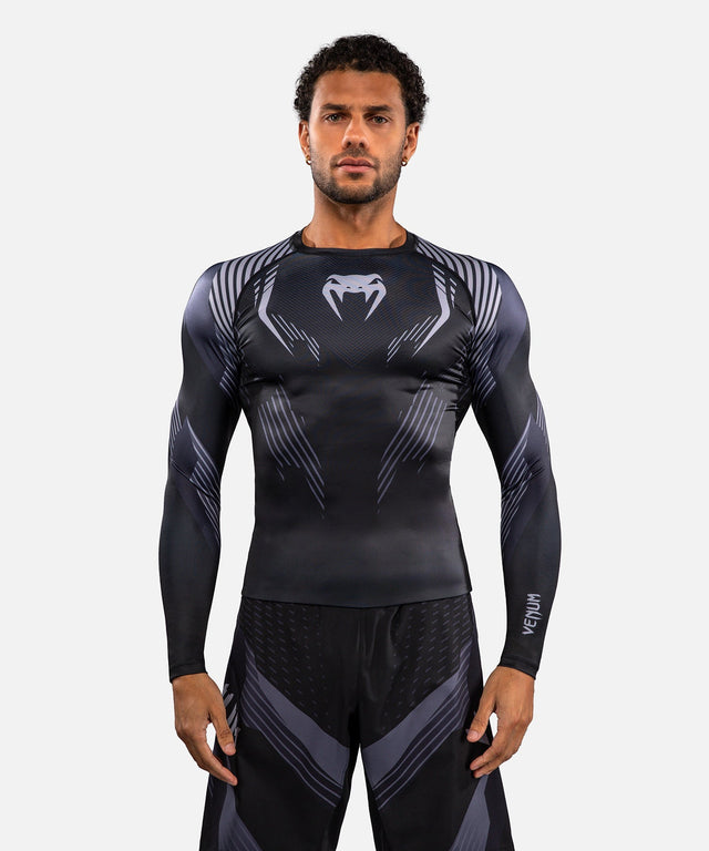 Venum Rashguard No-Gi 6.0 Lange Ärmel - Schwarz/Grau