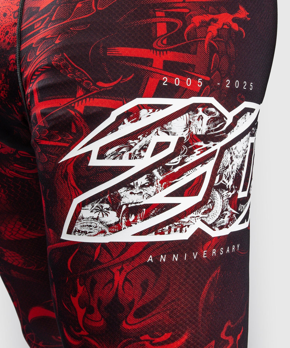Venum Kompressionshose 20th Anniversary - Schwarz/Rot