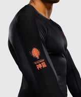 Venum Rashguard Thunder Dragon Lange Ärmel - Schwarz/Grau/Kupfer