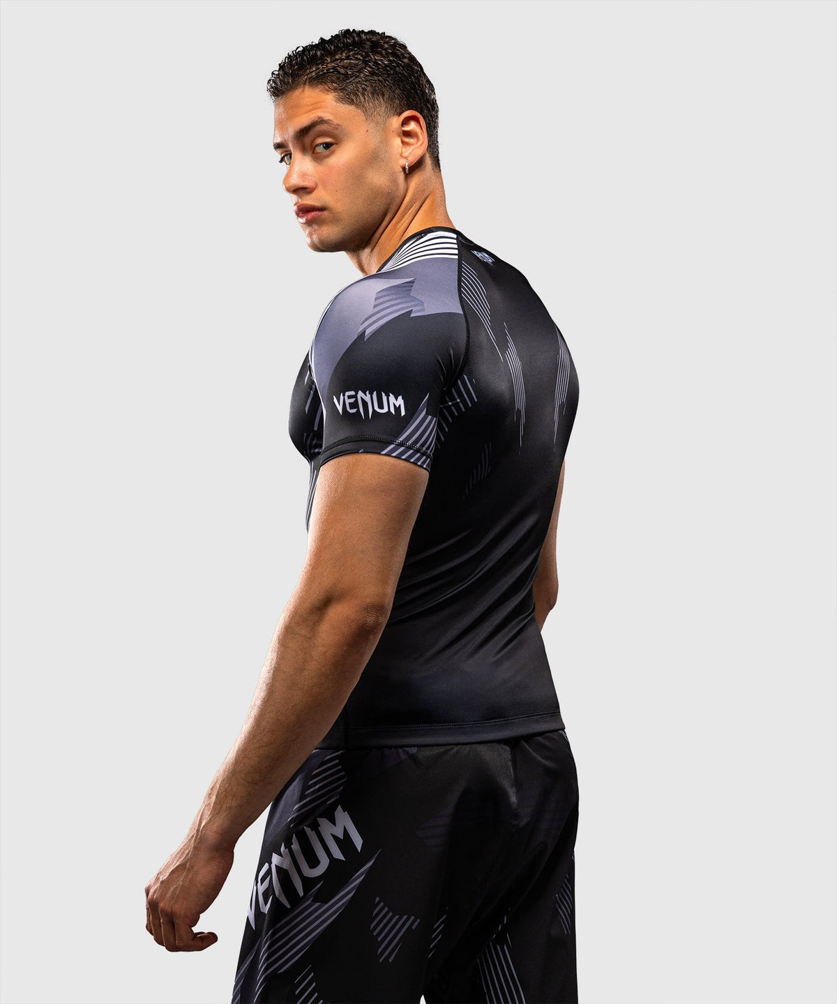Venum Rashguard No-Gi 6.0 Kurzarm - Schwarz/Weiß