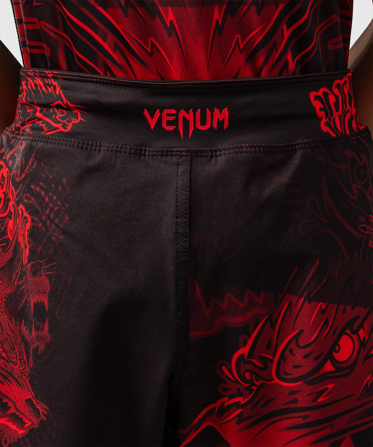 Venum MMA Shorts Wolf Atak Kinder - Schwarz/Rot