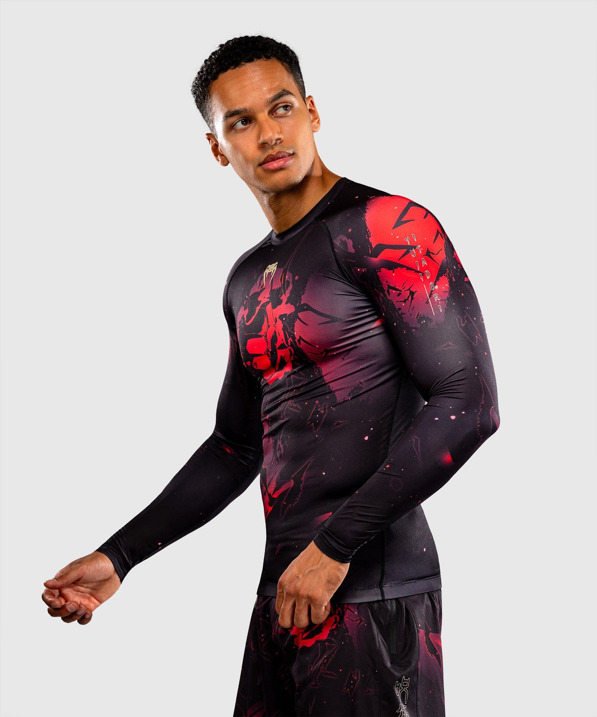 Venum Rashguard x Jujutsu Kaisen Itadori Lange Ärmel - Schwarz/Rot