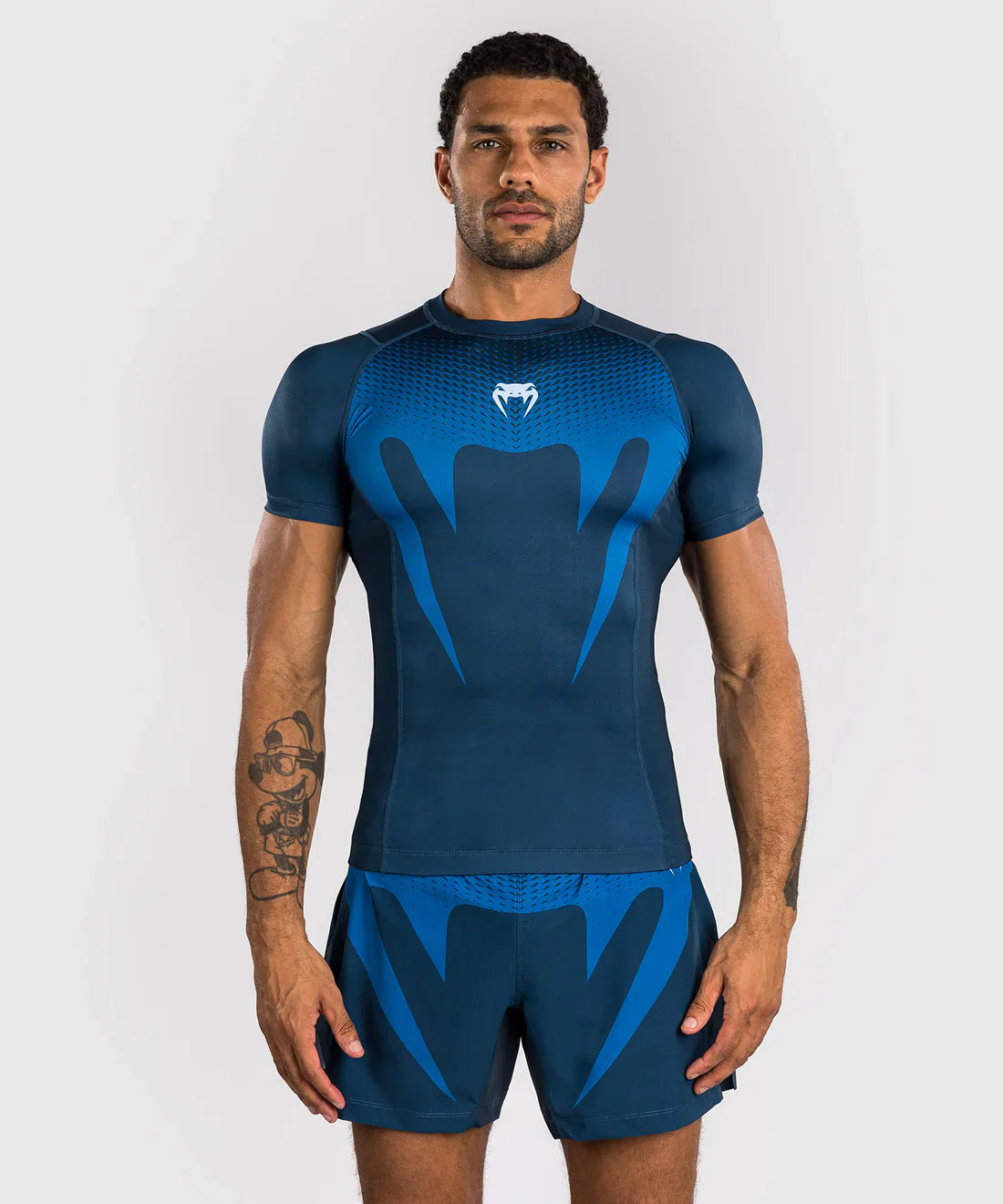 Venum No Gi Rashguard Kurzarm – Blau