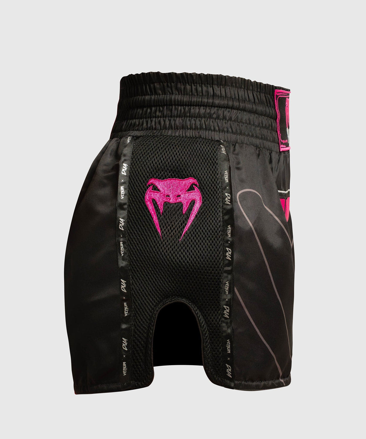 Venum Muay-Thai-Shorts x Dua - Schwarz/Fuchsia Rosa