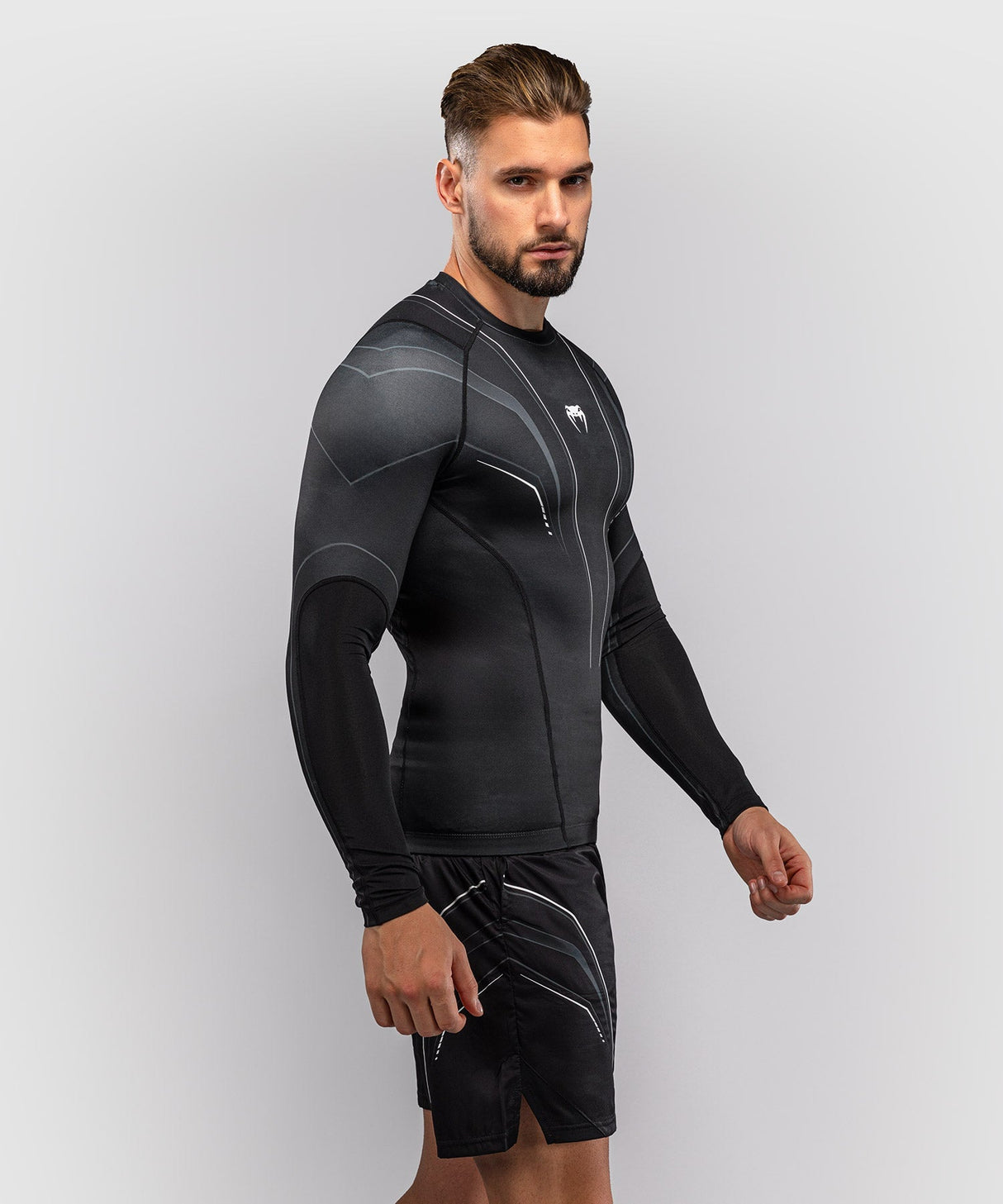 Venum Rashguard Streamline Lange Ärmel - Schwarz/Weiß