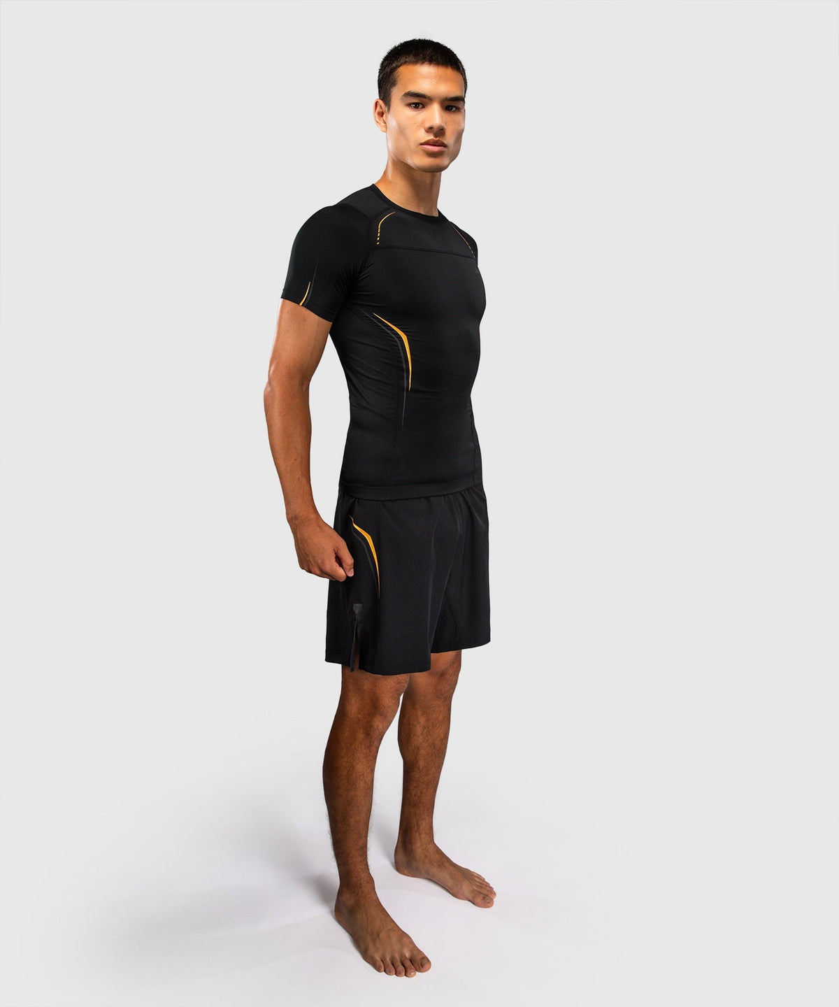 Venum Rashguard G-Core Kurzarm - Schwarz/Gold