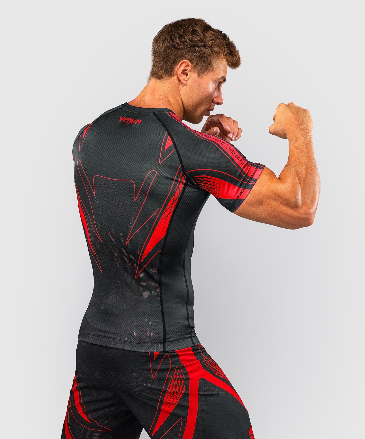 Venum Rashguard Amazonia Reborn Kurzarm - Schwarz/Rot