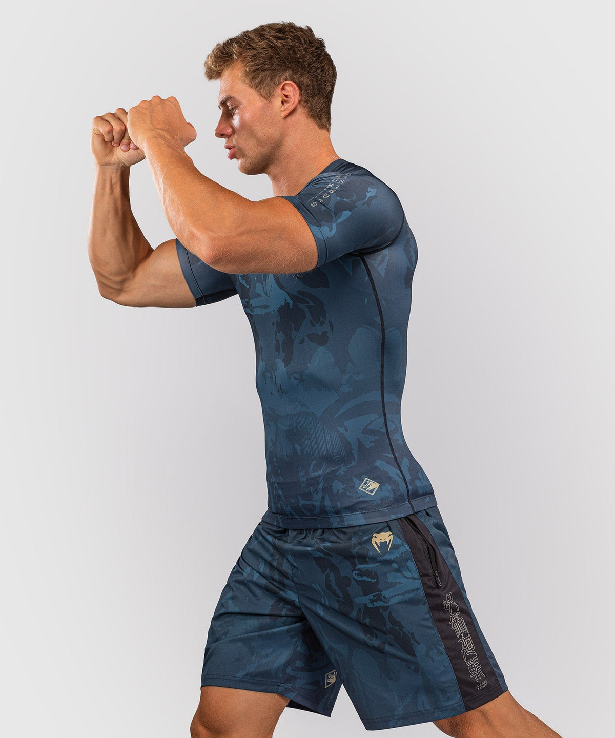 Venum Rashguard Fushiguro Kurzarm - Blau