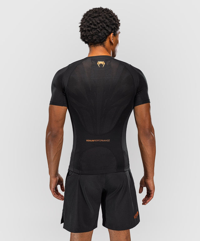 Venum Rashguard G-Fit Revolution Kurzarm - Schwarz/Kupfer