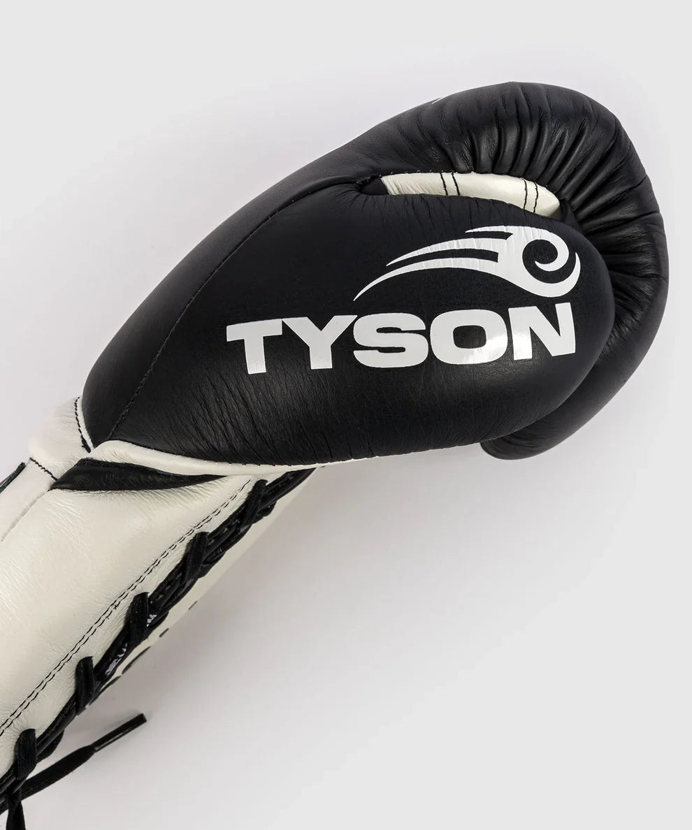 Venum Boxhandschuhe Giant 2.0 Mike Tyson Pro mit Schnürverschluss – Schwarz/Weiss