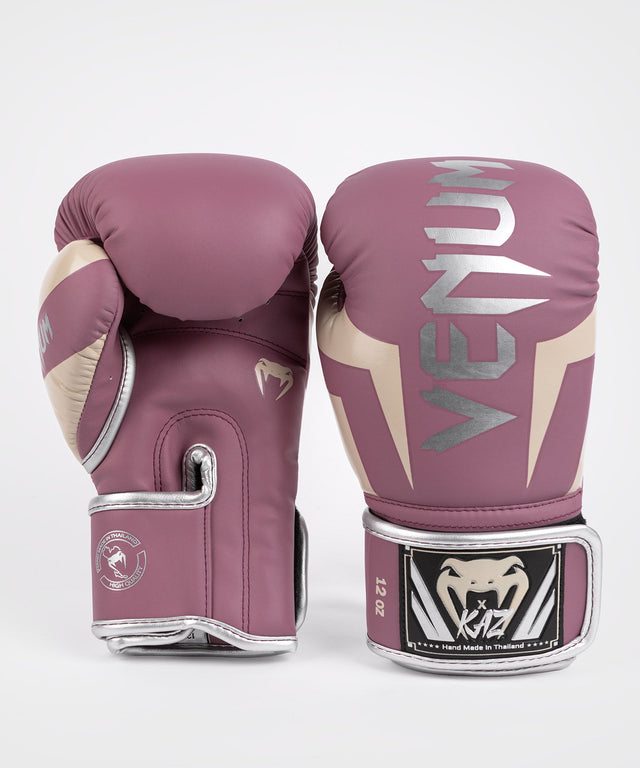 Venum Boxhandschuhe x Kaz - Dunkelorchidee/Silber