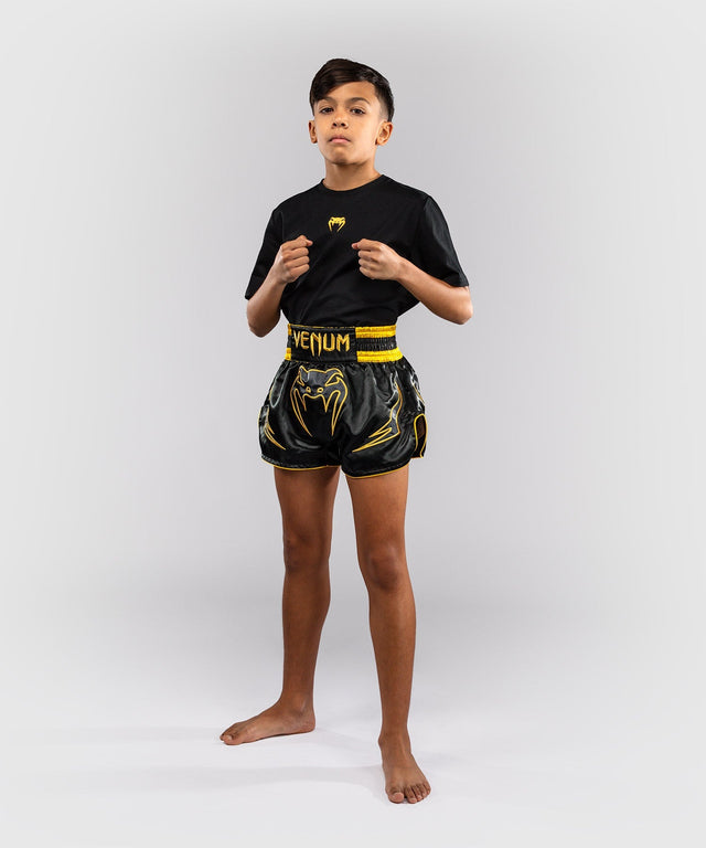 Venum Muay Thai Shorts Bangkok Fury Kinder - Schwarz/Gold