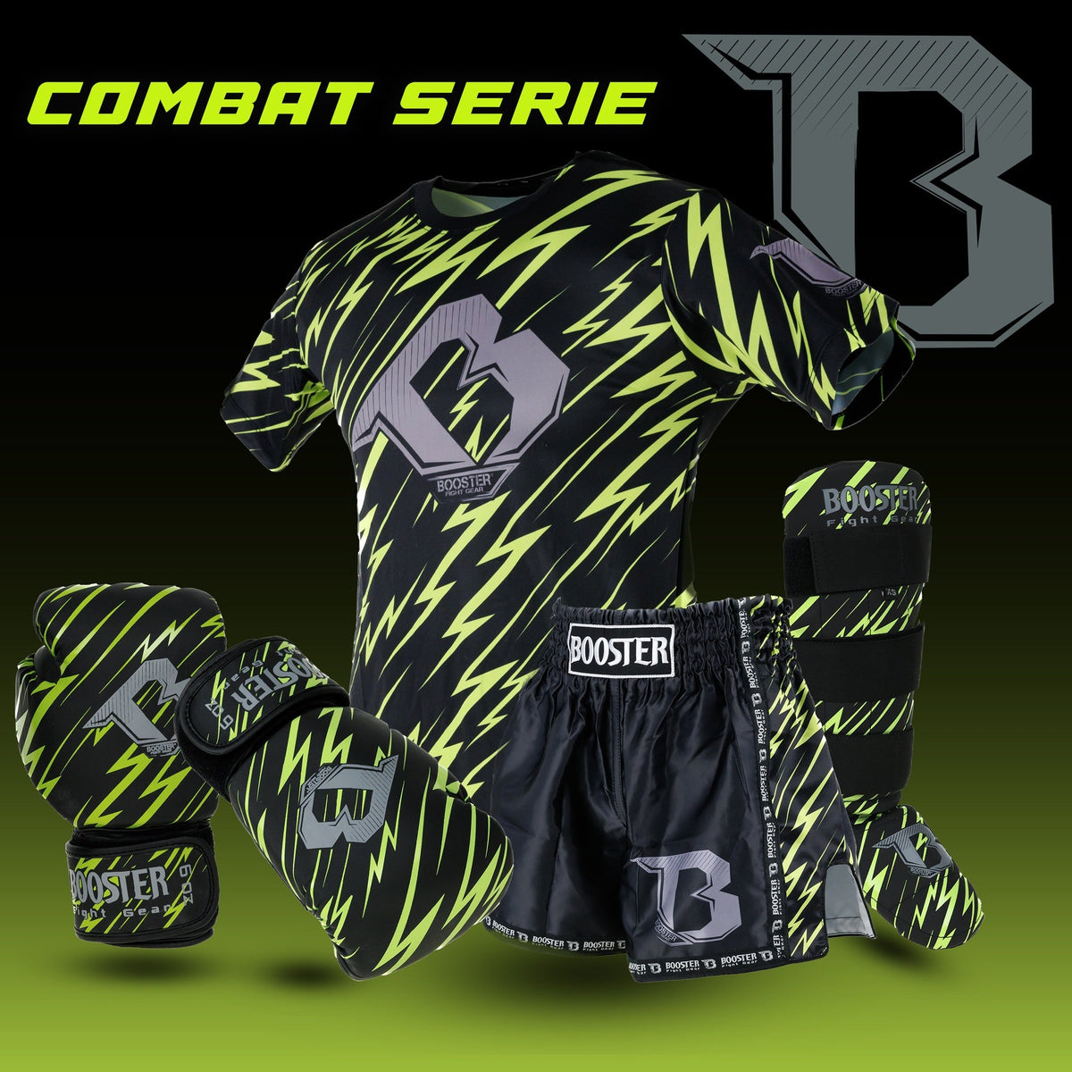 Booster Muay Thai Shorts Combat Series 5 Kinder - Schwarz