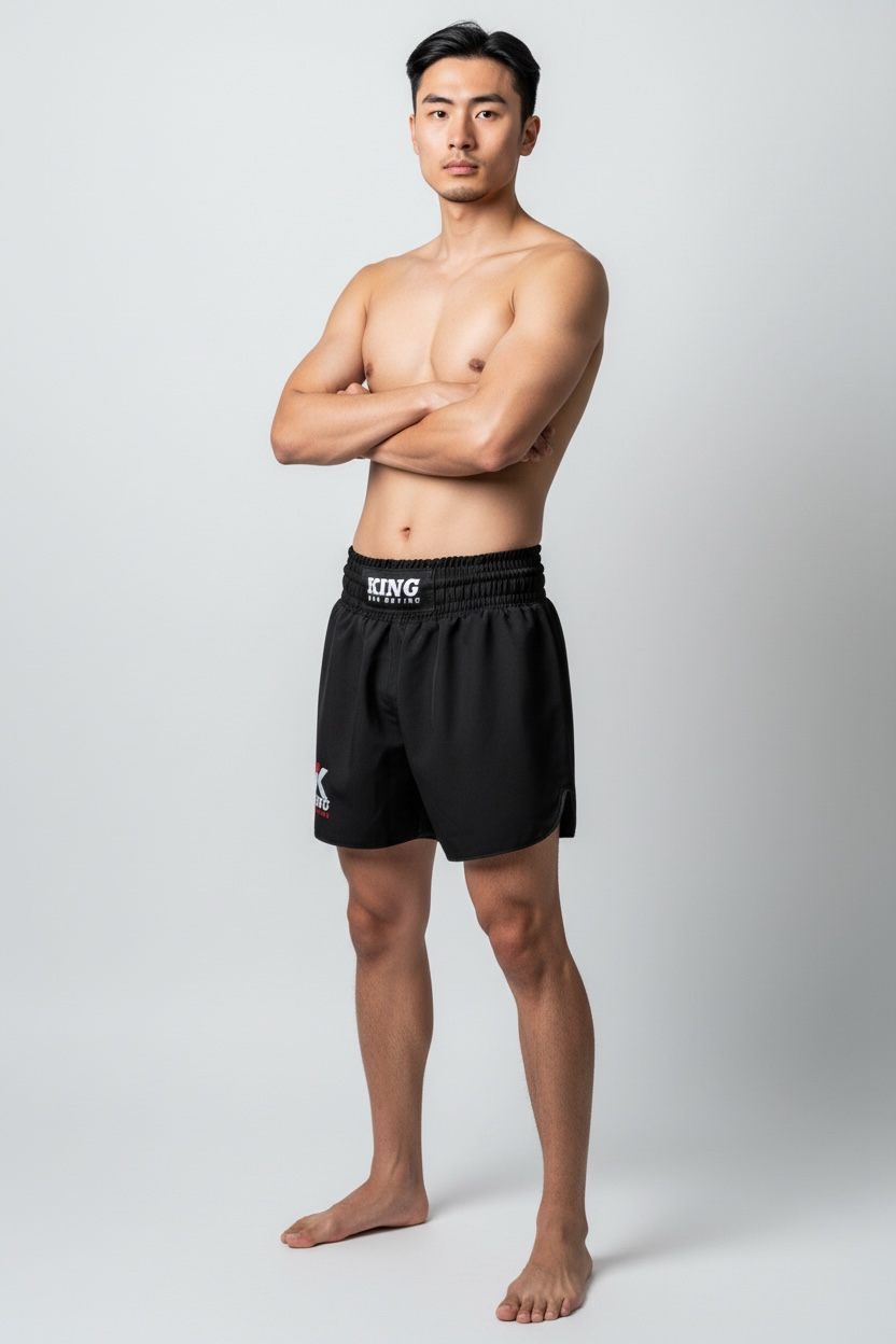King Pro Boxing MMA Shorts Stormking Basic - Schwarz