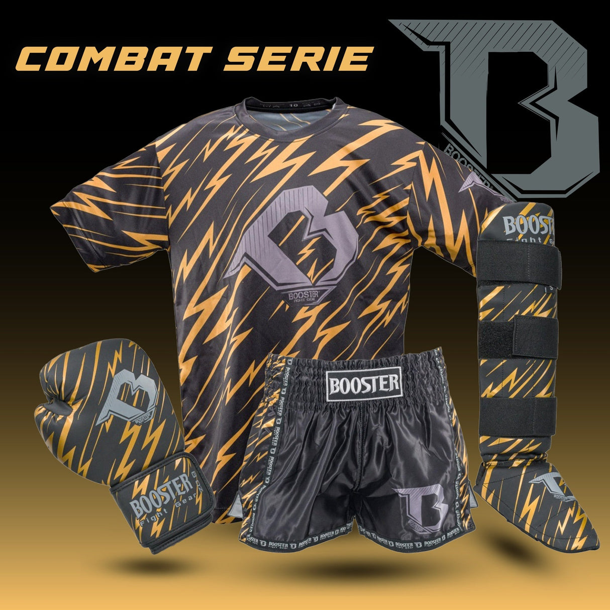 Booster T-Shirt Combat Series Kinder - Schwarz
