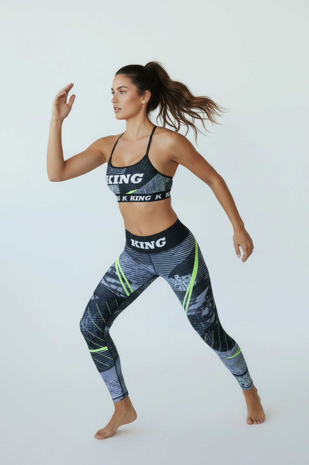 King Pro Boxing Kompressionsshorts Shadow Damen - Schwarz