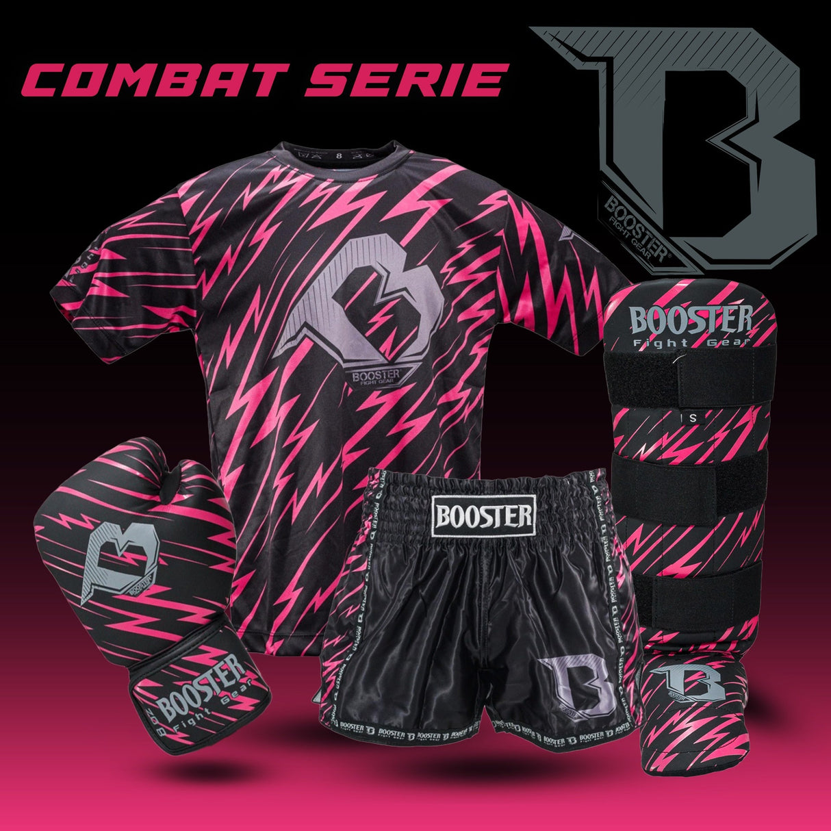 Booster T-Shirt Combat Series 3 Kinder - Schwarz