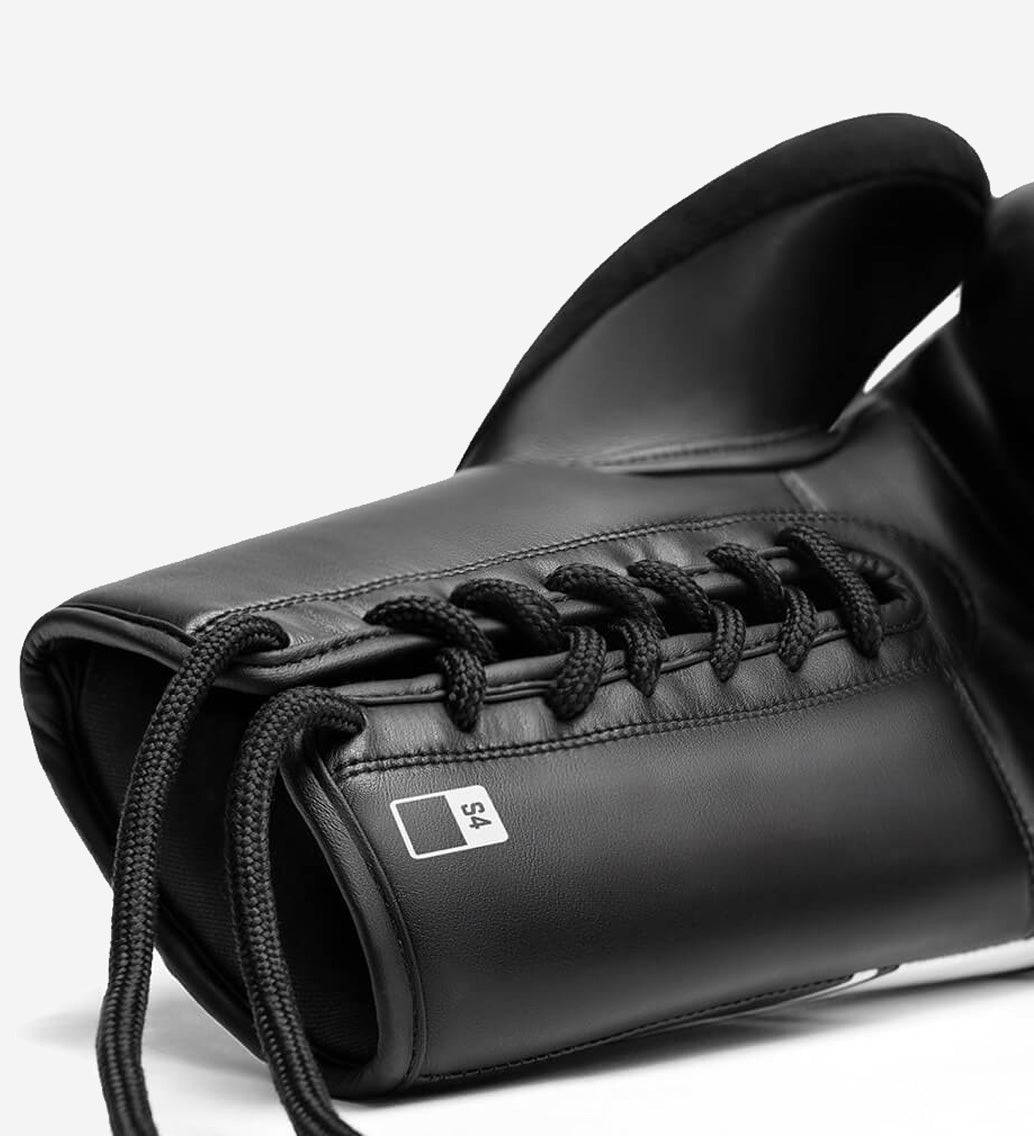 Hayabusa Boxhandschuhe S4 Schnürung - Schwarz/Weiss - The Fight Company Deutschland