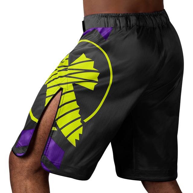 Hayabusa MMA-Shorts Icon Lang - Schwarz/Neon