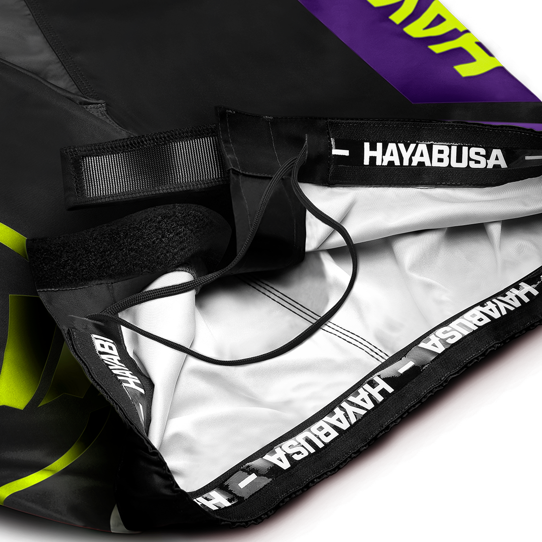 Hayabusa MMA Shorts Icon Lang - Zwart/Neon